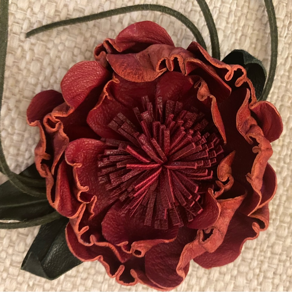 Elegant Red Floral Hair Accessory